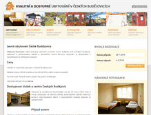 Tablet Screenshot of levne-ubytovani-ceske-budejovice.cz